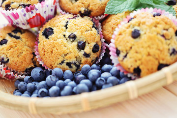 mascarpone and blueberry muffins