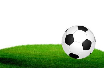 Naklejka premium Ball on grass field