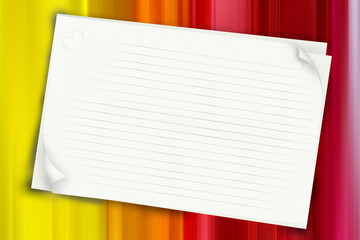 Single sheet of old grungy lined note paper background texture