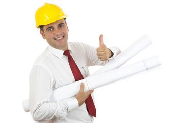 engineer with thumb up