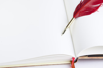 Buch mit Schreibfeder