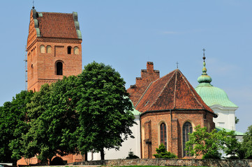 Gothic architecture of the St. Mary's Church in Warsaw, Poland