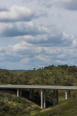 Fototapeta na wymiar View of motorway in the mountains