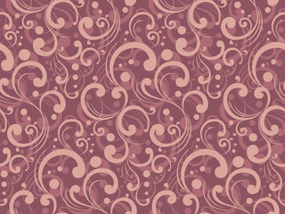 Seamless repeat vintage illustration pattern