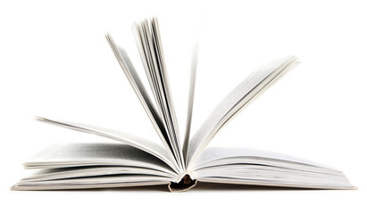 Open book on isolated