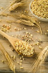Durum wheat semolina, fregola cruda, typical sardinian pasta