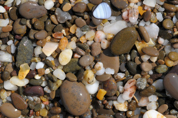 Sea stones as a background