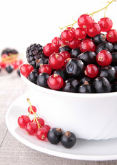 bowl of fruit salad, berries