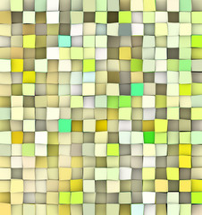 abstract 3d cubes backdrop in yellow and green