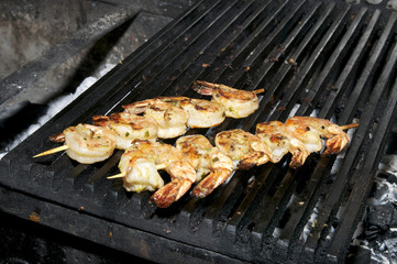 креветки гриль