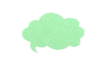 the thought of old paper isolated on white