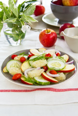 Apple  and Grapefruit salad with yogurt dressing