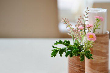 Table decor with flowers