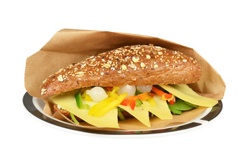 Triangel matured cheese with sweet and sour.