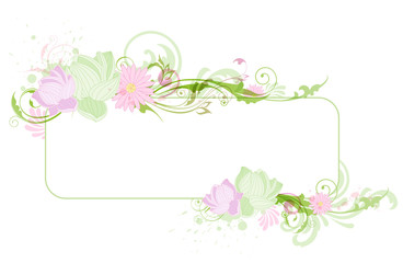 Banner with lotus