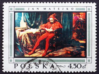 Postage stamp Poland 1968 Jester by Jan Matejko