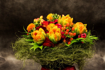 bouquet, colorful spring flowers