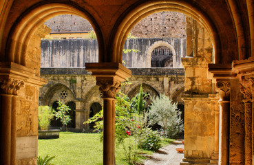 Cloister of Se Velha in Coimbra, Portugal