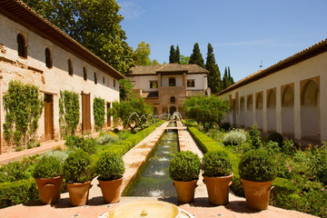 Fototapeta na wymiar Pałac Generalife, Granada, Hiszpania