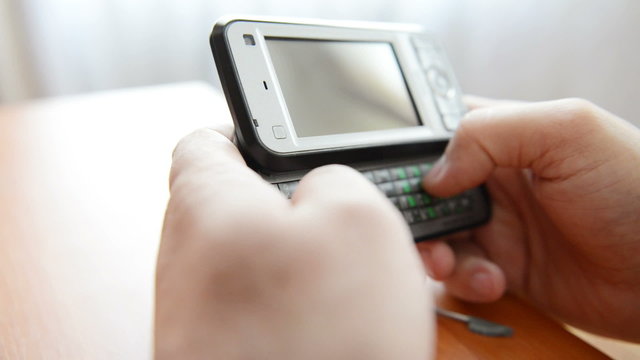 SMS on smartphone QWERTY keyboard