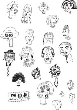 cartoon faces