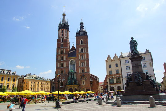 Fototapeta The Main Market Square in Cracow, Old Town, Poland