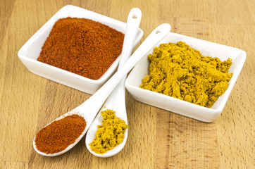 Curry und Paprika