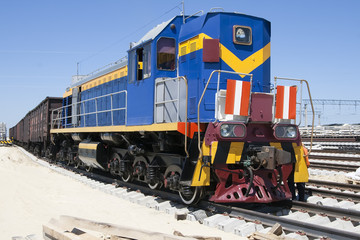 Shunting locomotives jumped the rails