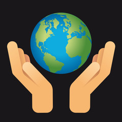 Hände umfassen Erdkugel