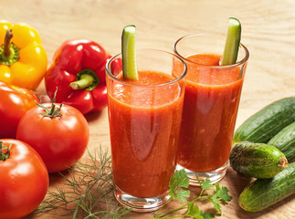 Healthy drink, vegetable juice