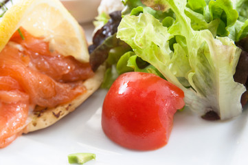 Fresh salmon salad