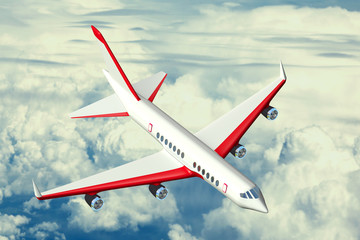 Aircraft flying  in the sky