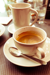 cup of hot coffee