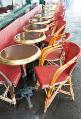 Empty coffee terrace