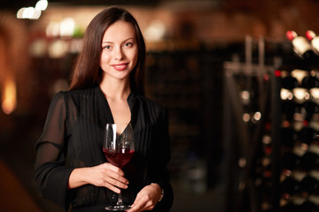 Smiling sommelier