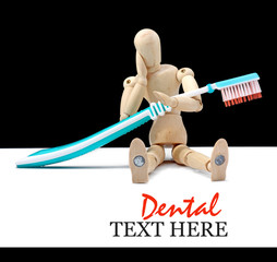 Toothache, oral hygiene and dental care concept