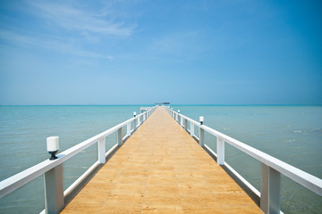 Fototapeta premium wooden jetty over sea