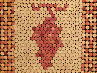 Obrazy na Plexi  Używany wzór klastra winogron z korków do wina