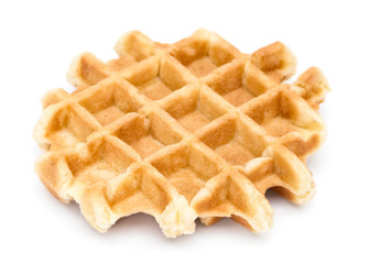 Waffle isolated on white background