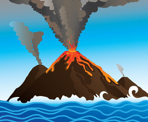 volcano in the ocean