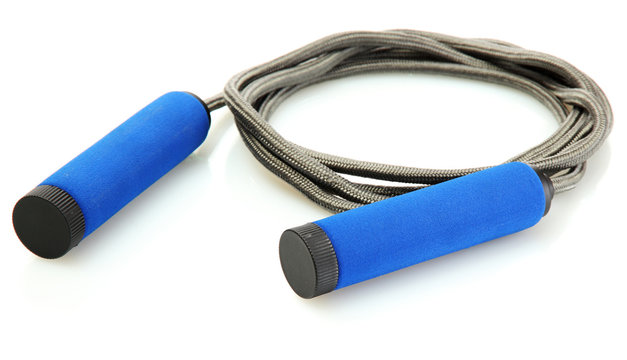 skipping rope isolated on white.