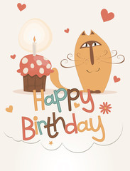 Cute happy birthday card