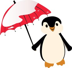 Пингвин с зонтом