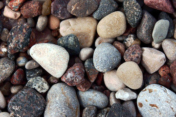 Kamienie na plaży nad Bałtykiem