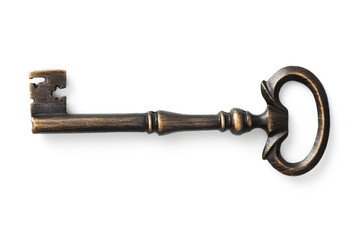 白背景にアンティーク調の鍵