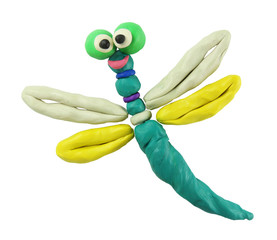 Plasticine dragonfly