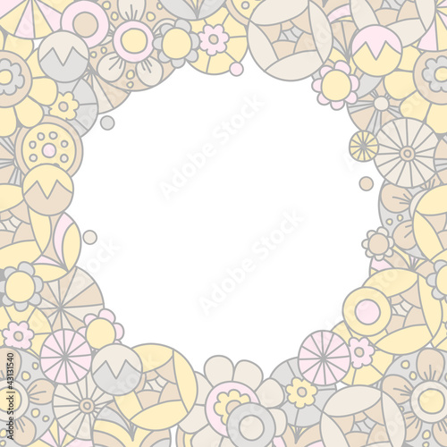 Template frame design for card.