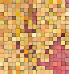 abstract 3d mosaic backdrop in orange and red