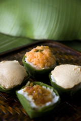 sweet sticky rice with topping