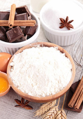 flour with ingredients
